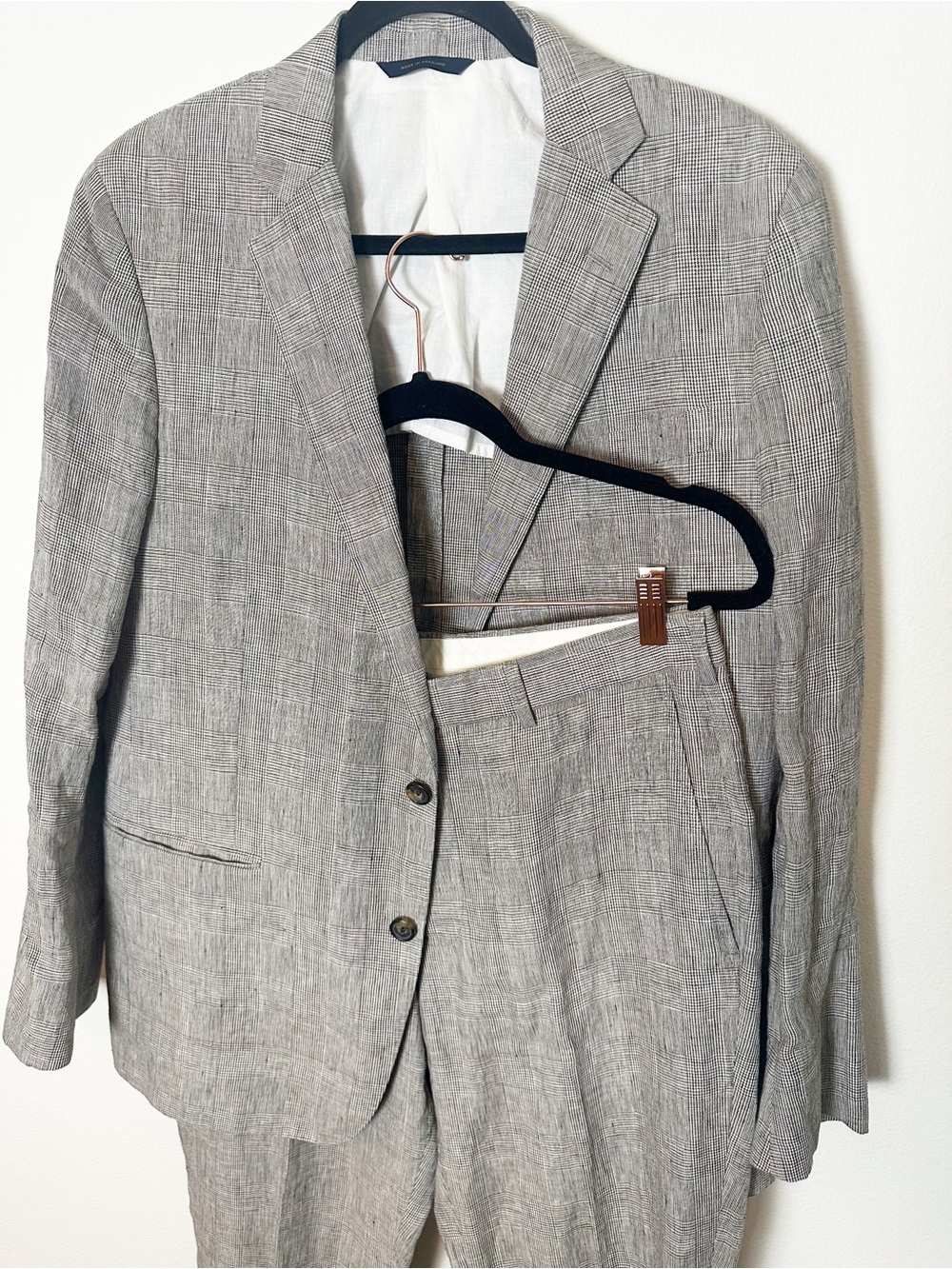 Brooks Brothers Regent Blazer Suit Set 100% Linen Solbiati Fabric 42R / W36 - Picture 3 of 10